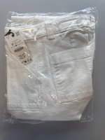 Zara ДЖИНСЫ МАКСИМАЛЬНОЙ ДЛИНЫ С ВЫСОКОЙ ПОСАДКОЙ — ZW COLLECTION Oyster-white | 5474/052/251