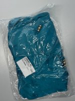 Zara АТЛАСНАЯ БЛУЗА СО СБОРКАМИ Duck blue | 8165/945/442