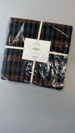 Zara Чехол для одеяла из фланели в клетку Blue | 6122/088/407