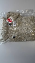 Zara КАРДИГАН КРУПНОЙ ВЯЗКИ С АЖУРНЫМ УЗОРОМ Beige | 6771/133/450