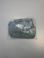 Oysho Брюки-бочонки из 100% льна с закругленными разрезами BLUE-GREY | 3361/873/882