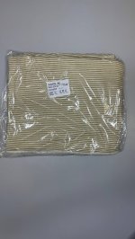 Zara Полосатое муслиновое детское полотенце для ванны Green / Ecru | 4600/013/098