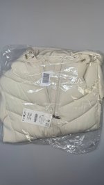 Zara Пуховик с контрастными вставками Ecru | 8073/257/712