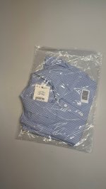 Zara РУБАШКА В ПОЛОСКУ С ОБОРКАМИ Blue/White | 6678/595/044