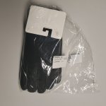 Zara КОЖАНЫЕ ПЕРЧАТКИ В КОМБИНАЦИИ С ТРИКОТАЖЕМ Black | 3920/932/800