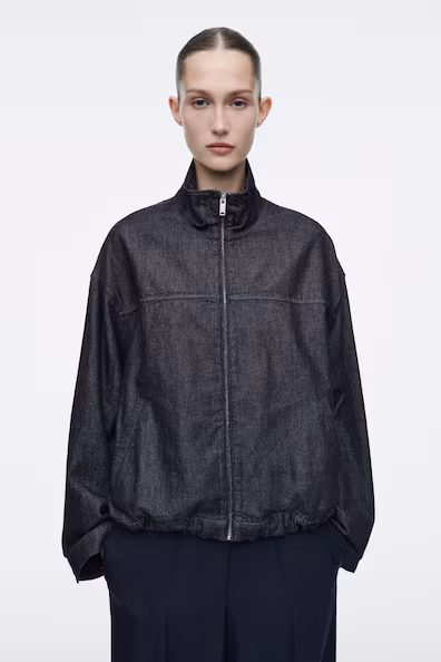 CASACO BOMBER DE GANGA OVERSIZED