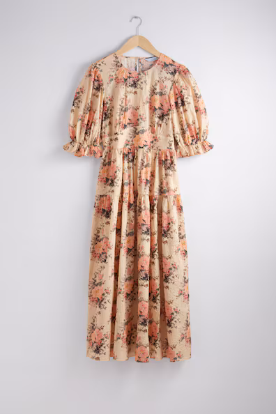VESTIDO MIDI COM MANGA BALãO