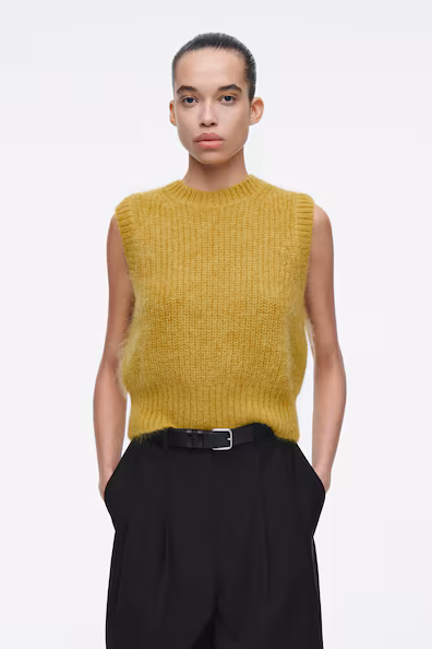 COLETE DE MALHA DE MOHAIR