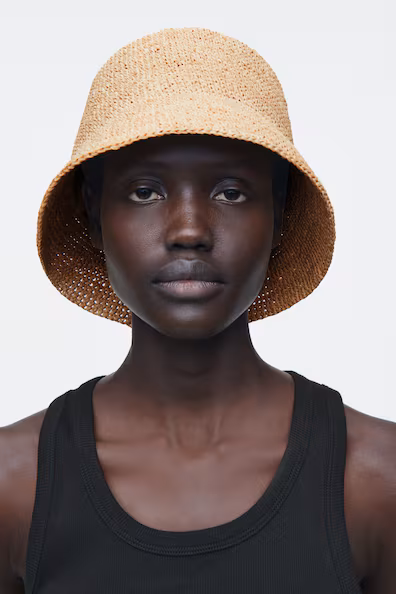 Чемодан из плетеного соломенного материала H&M