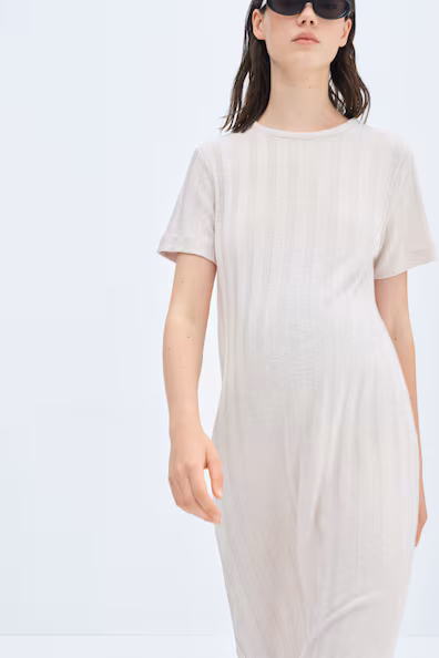 Платье H&M MAMA в рубчик