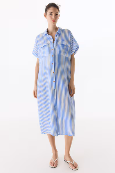 H&M MAMA платье-рубашка из муселина