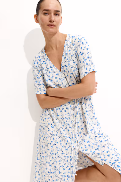 MAMA VESTIDO COM CINTO DE ATAR BEFORE & AFTER
