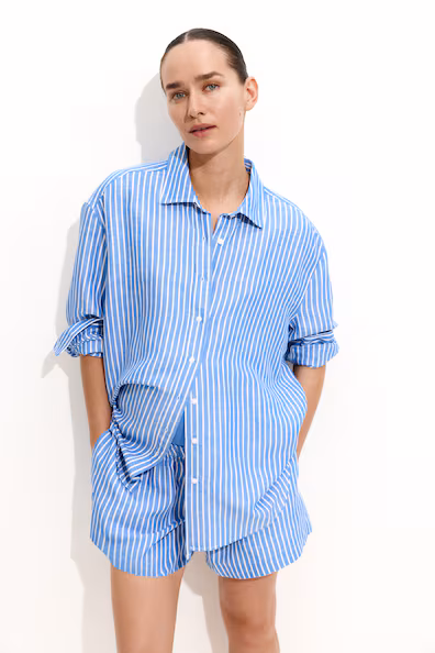 Шорты для беременных из смесового льна H&M