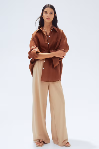 Рубашка OVERSIZE из льна