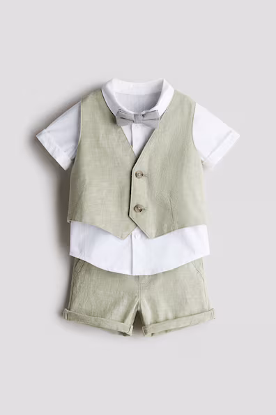 CONJUNTO изысканных 4 предметов из смеси льна