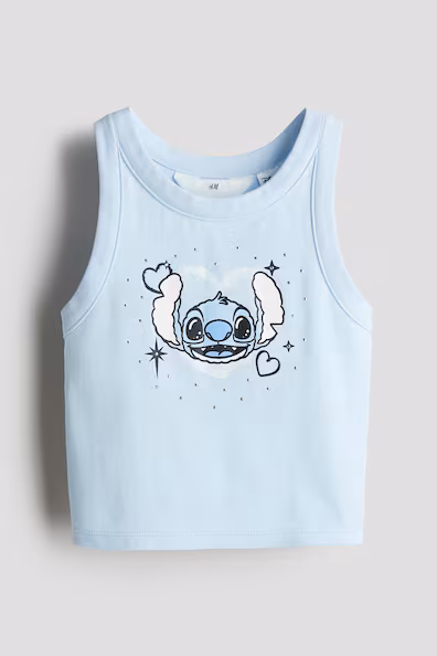 TOP SEM MANGAS COM ESTAMPADO