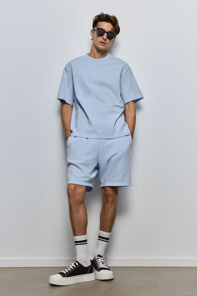 Шорты REGULAR FIT из хлопкового трикотажа