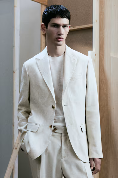 Пальто из смеси льна REGULAR FIT