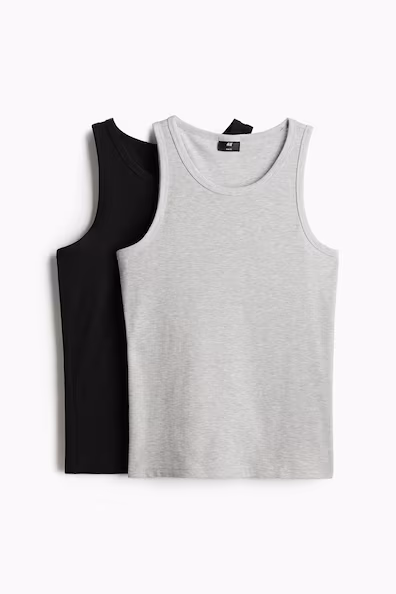 Пак из 2 топов в рубчике SLIM FIT