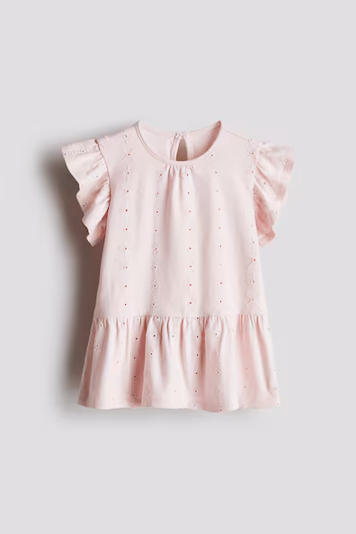 VESTIDO COM BORDADO INGLêS