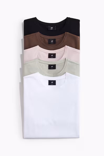 Набор из 5 футболок SLIM FIT