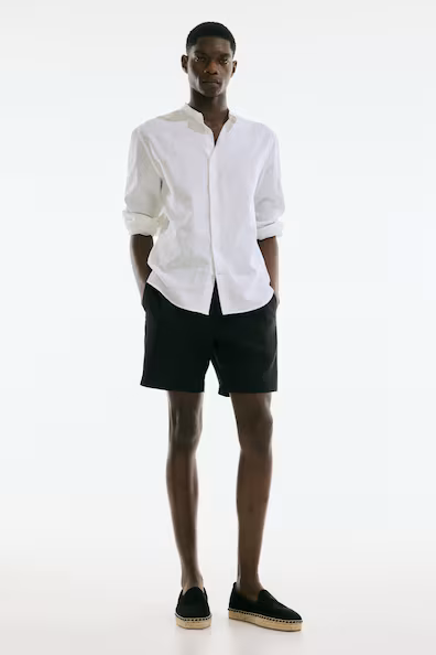 Рубашка из смеси льна REGULAR FIT