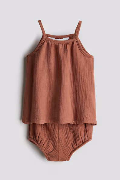 Комплект из 2 предметов из хлопковой муселина H&M
