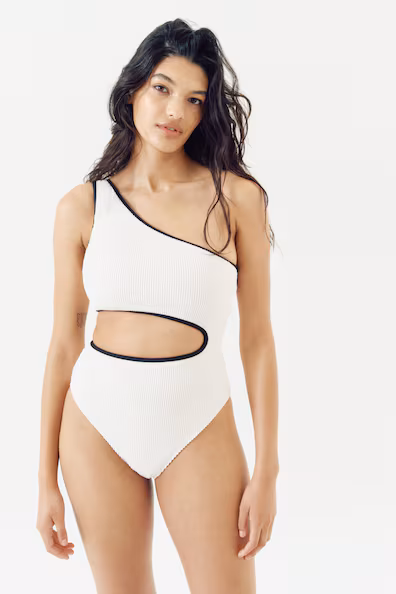 H&M FATO DE BANHO COM UM OMBRO DESCOBERTO E RECORTE