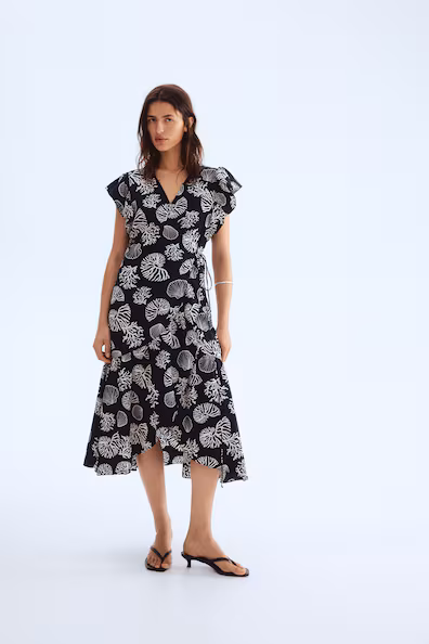 VESTIDO TRAçADO ESTAMPADO