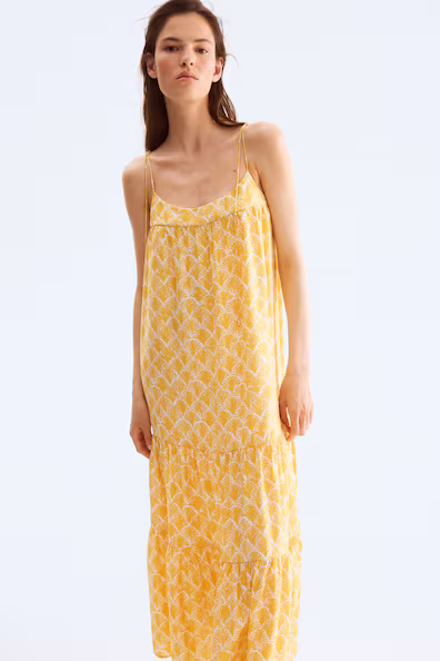 VESTIDO COMPRIDO COM ALçAS DE ATAR