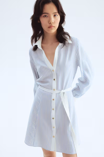 VESTIDO CAMISEIRO COM CINTO DE ATAR