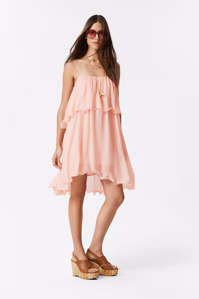 MINIVESTIDO COM FOLHOS