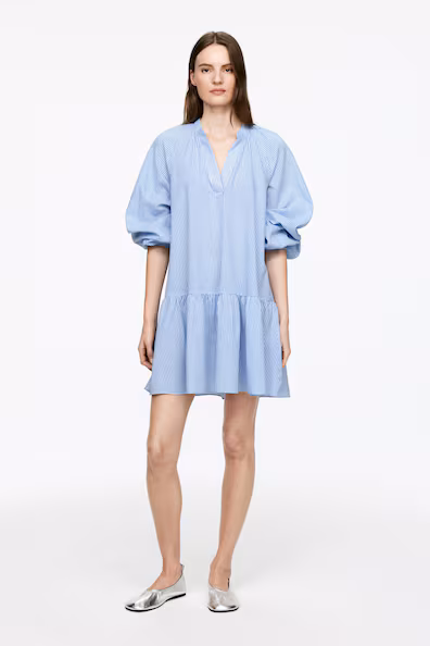 VESTIDO DE LINHO E ALGODãO