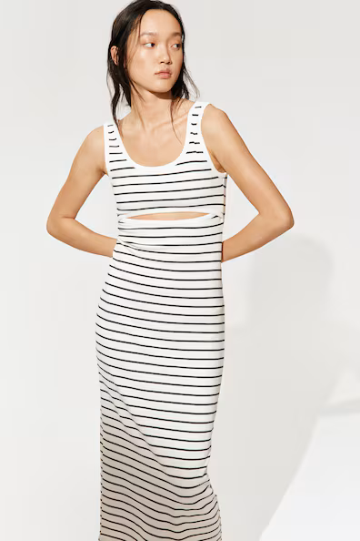 VESTIDO COMPRIDO COM RECORTE