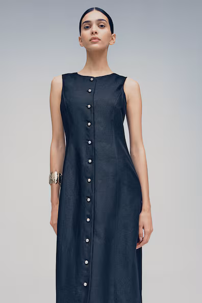 VESTIDO EM MISTURA DE LINHO