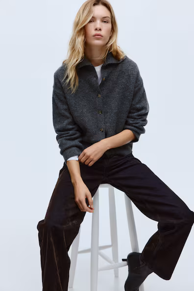 Джинсы прямого кроя с бархатным напылением- Заказать в России