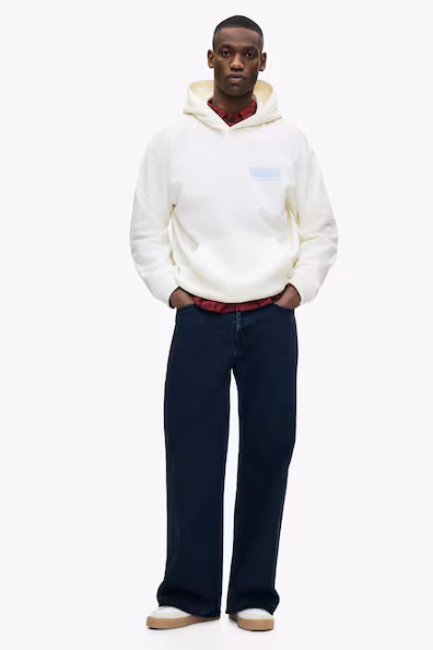 Толстовка с капюшоном и принтом RELAXED FIT