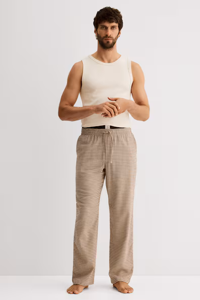 Брюки из фланели с комфортной посадкой