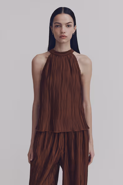 Топ без рукавов с морщинами- Заказать в России