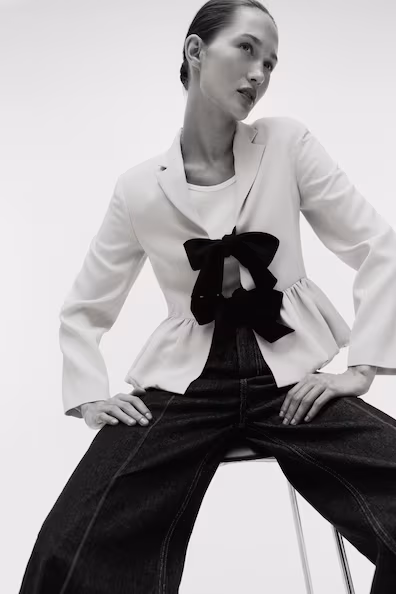 Пиджак с нижней частью в форме раковины