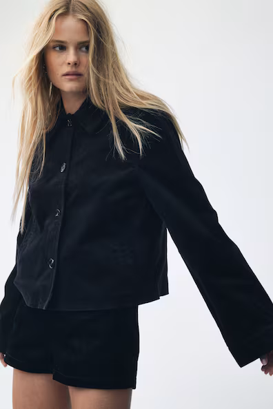 Пальто из хлопковой бархатной ткани- Заказать в России