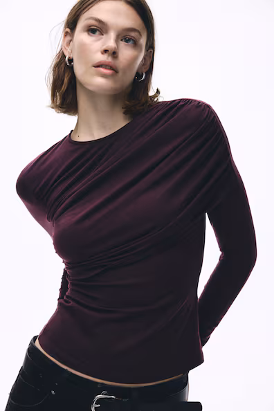 Свитер асимметричного кроя с эффектом драпировки- Заказать в России