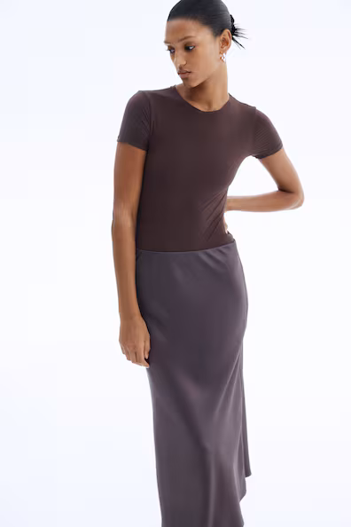 Боди с короткими рукавами из микрофибры- Заказать в России