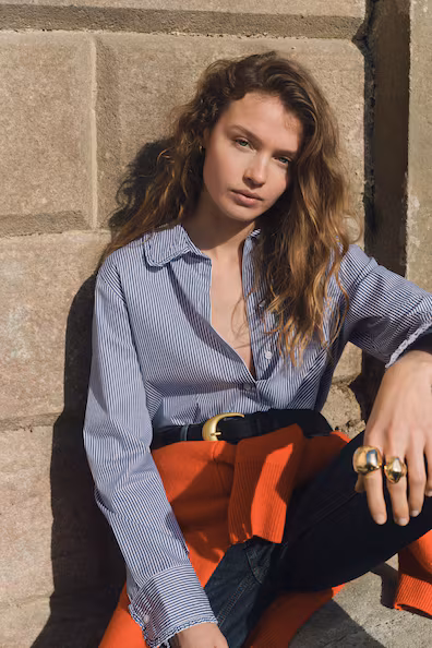 Рубашка из хлопковой поплина- Заказать в России