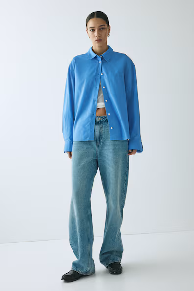 Рубашка оверсайз из поплина