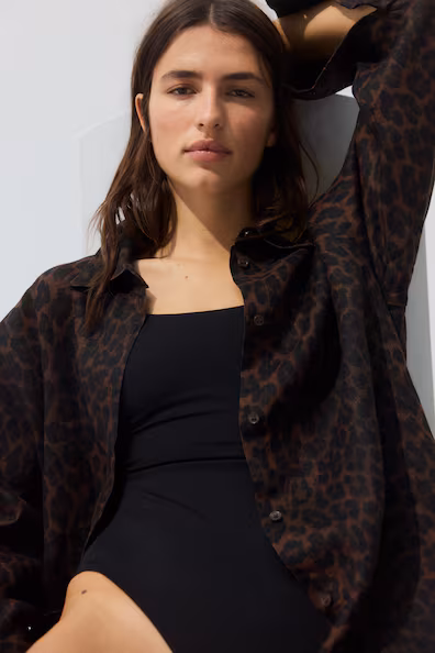 Рубашка для пляжа из льна H&M