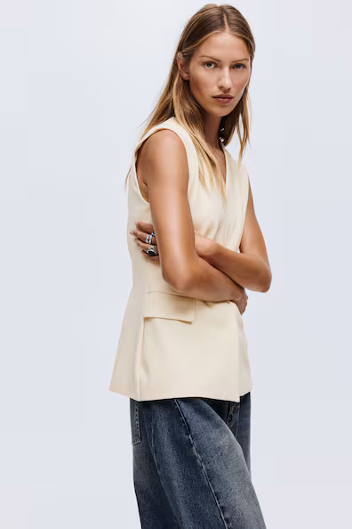 Длинный жилет- Заказать в России