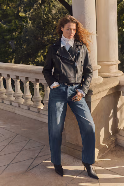 Джинсы с высокой талией BARREL HIGH ANKLE