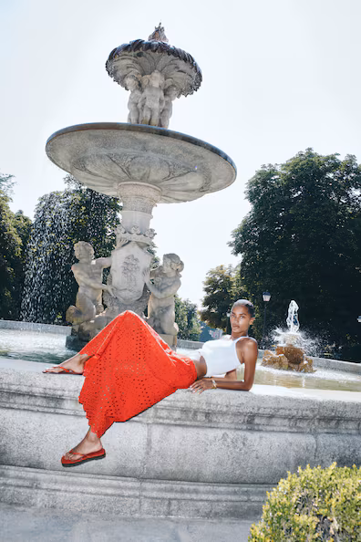 Юбка с английской вышивкой