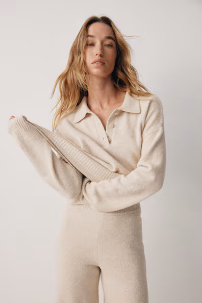 Поло из тонкой вязаной ткани- Заказать в России